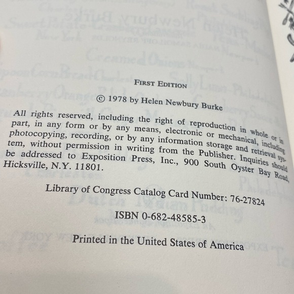 1st Ed/ Prt Foods From Our Founding Fathers Cook Book - Picture 9 of 13